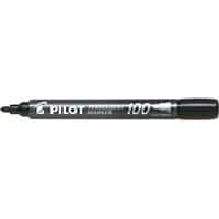 Pilot 100 Permanent Marker Fine Bullet 1 mm Black Non Refillable Pack of 12